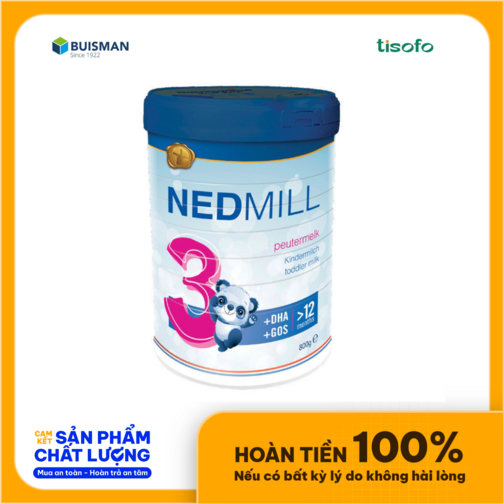 Sữa công thức với mục đích ăn bổ sung cho trẻ trên 12 tháng tuổi Nedmill Stage 3 (Hà Lan)